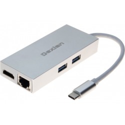 DEXLAN ADAPTATEUR USB 3.1 Type-C GIGABIT + HDMI + HUB