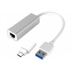 Adaptateur USB 3.1 métal Gigabit + convertisseur USB type-C