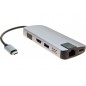 Mini dock USB 3.1 Type-C HDMI 4K-VGA-LAN-HUB +chargeur USB P.D.