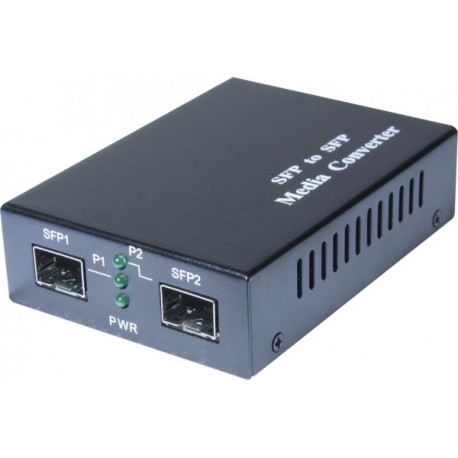 Convert. 2 ports fibre SFP Bi-Vitesse Multi-Monomode