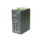 PLANET IGS-10020HPT Switch industriel Niveau 2 8 ports Gigabit PoE+ & Fibre
