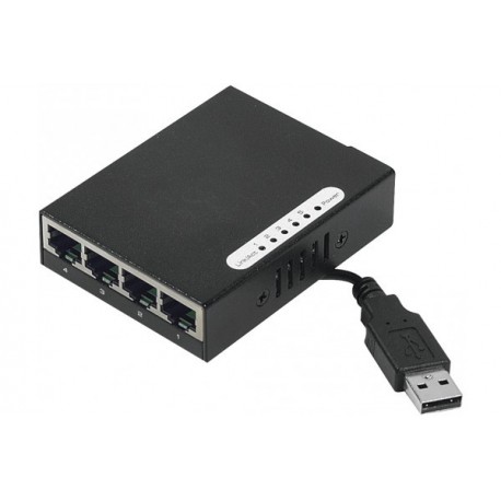 DEXLAN Mini Switch réseau 5 ports 10/100 alimentable par USB