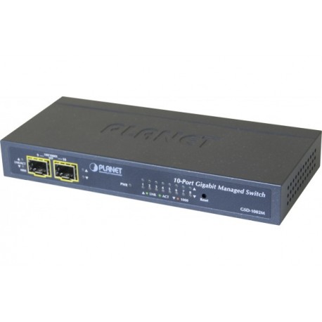 Planet GSD-1002M sw Niv2 8 gigabit + 2 SFP 100/1G alim PoE