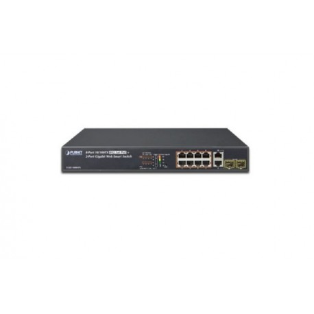 Planet FGSD-1008HPS Switch Niv2 8P PoE+ & 2Giga/SFP 125W