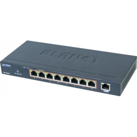 Planet GSD-908HP switch 8p Gigabit PoE+ 120W + port NVR