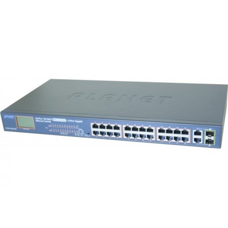 Planet FGSW-2622VHP SW 24P PoE+ 300W+ écran LCD +2G +2SFP