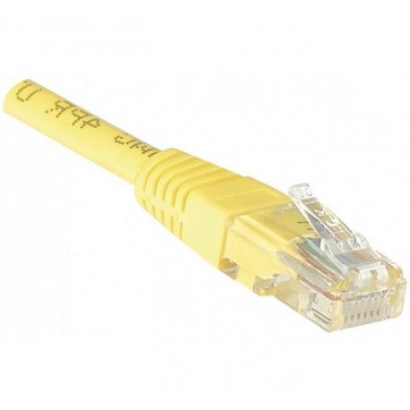 Cordon RJ45 catégorie 5e U/UTP jaune - 15 m