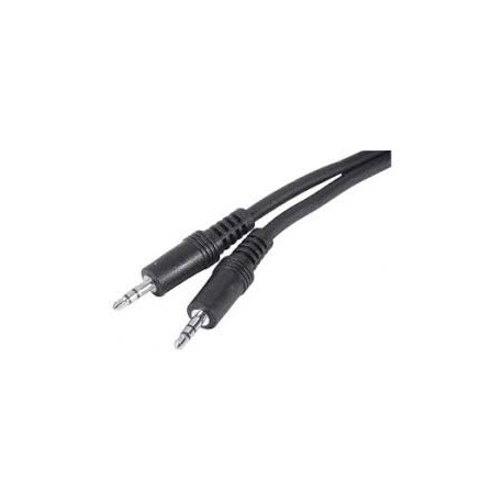 Câble audio stéréo Jack 3.5mm Mâle / Mâle 2,5m Noir