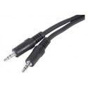 Câble audio stéréo Jack 3.5mm Mâle / Mâle 2,5m Noir