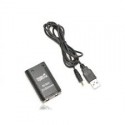 Batterie noire pour Manette XBOX 360 + cable de charge