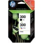 HP300 Pack de 2 cartouches d'encre d'origine Noir et couleurs