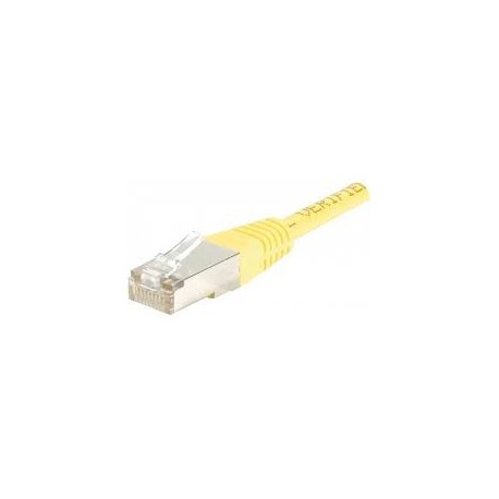 Cordon RJ45 catégorie 5e F/UTP jaune - 0,15 m