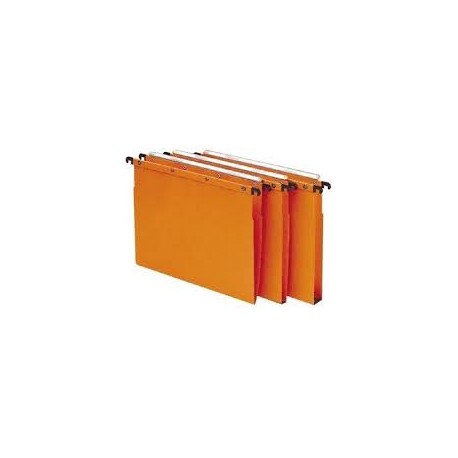 L'Oblique AZ Pack 10 dossiers suspendus AZO kraft Orange pour tiroir fond V