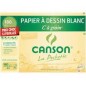 Canson C à Grain 21*29.7 - Pochette papier à dessin - 12 feuilles - A4 - 180G - blanc