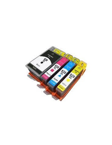 HP920xl Pack 4 cartouches compatibles 920xl noir et couleur