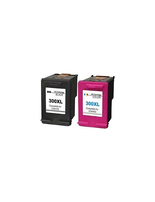 Pack de 2 cartouches compatibles HP300XL noir et couleur