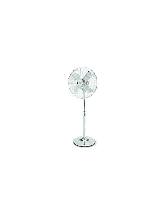 ARGO CLIMA PALLADIUM Ventilateur sur pied 4 Pales 3 Vitesses, Argent Chromé, ⌀ 40 cm