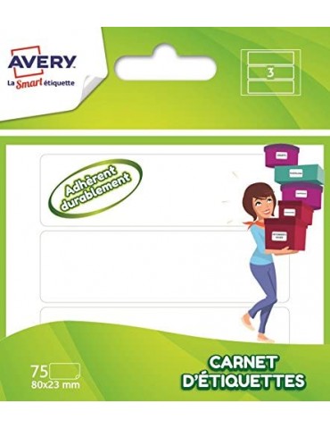 CONG24:Avery Family étiquettes congélation, ft 6,5 x 3,3 cm, blanc, sachet  brochable avec 24 étiquettes