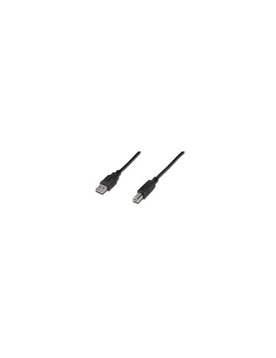 DIGITUS Câble USB USB 2.0 USB-A mâle, USB-B mâle 3.00 m Noir