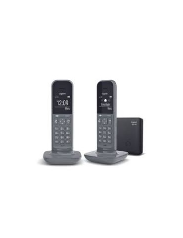 Gigaset CL390 Duo - Téléphone Fixe sans Fil au design Moderne avec Grand écran Rétro-Éclairé Gris