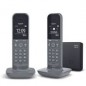 Gigaset CL390 Duo - Téléphone Fixe sans Fil au design Moderne avec Grand écran Rétro-Éclairé Gris