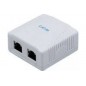 Boîtier mural rapide CAT5E - 2 RJ45 STP