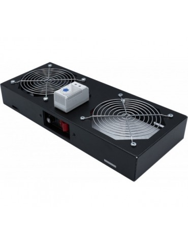 EKIVALAN Kit 2 ventilateurs avec thermostat pour coffret CEPA noir