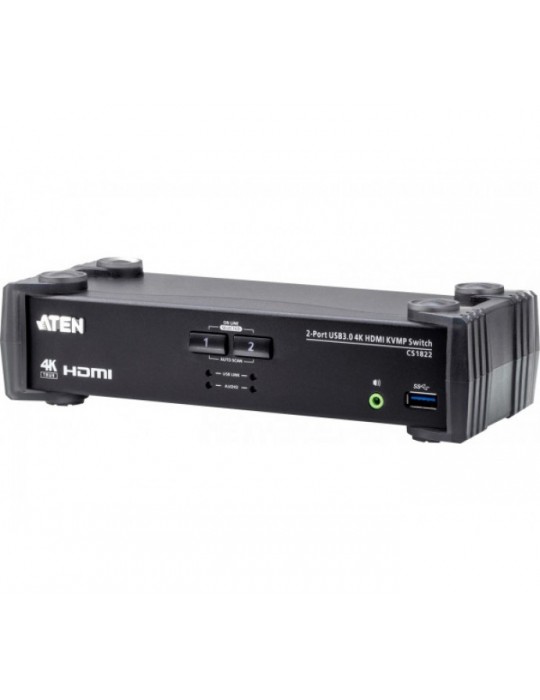 ATEN CS1822 KVM HDMI 4K/USB 3.0 2 Ports + audio