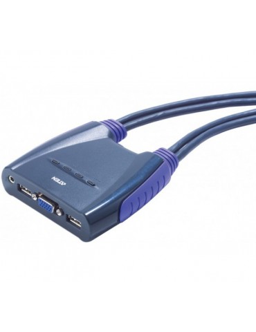 Aten CS64US Mini KVM 4 UC VGA/USB + Audio câbles intégrés