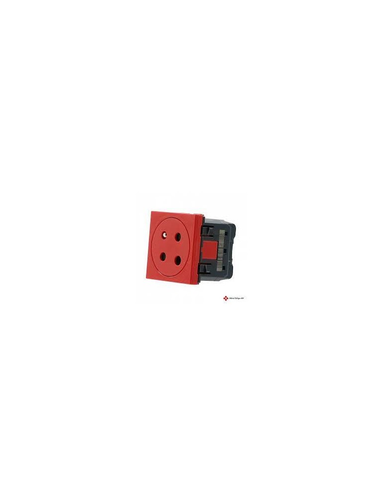 LEGRAND 077170L Prise secteur Mosaic simple 45x45 45° 10/16 A Rouge détrompée