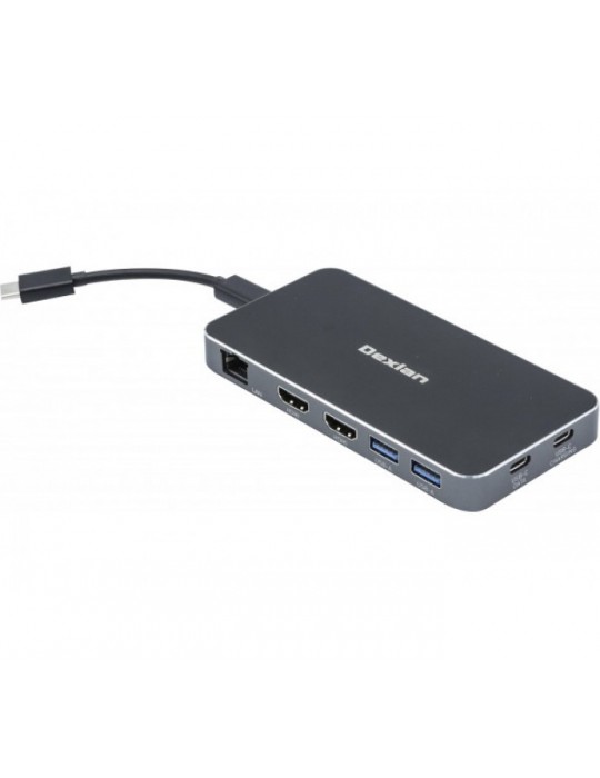 Mini Dock USB-C HDMI-VGA-LAN-2 USB-A +SD+Audio USB-C PD 100W