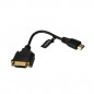 Adaptateur HDMI MALE 19 pins vers DVI-I Dual Link FEMELLE( 24+5 ) 20cm