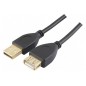 Rallonge USB 2.0 A/A or et ferrites noires - 1.5m