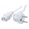 Cordon d alimentation PC CEE7 / C13 blanc - 0,6 m