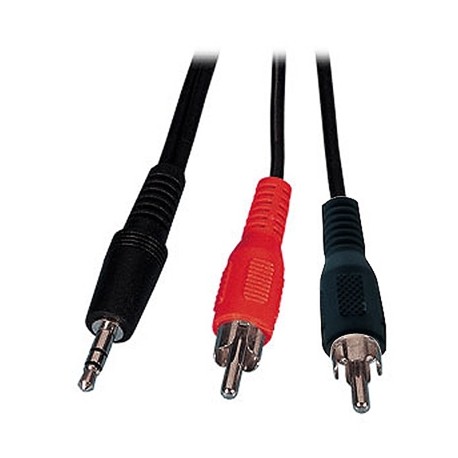 Connectland C-JACK-HP+2RCA-10M Câble Audio Jack 3,5 mm 2 RCA pour Enceinte 10 m