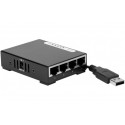 DEXLAN Mini Switch 4 ports Gigabit Magnétique alim. USB&220V