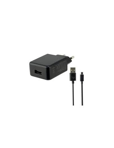 Ksix Chargeur USB 2A + Cable Micro USB Noir