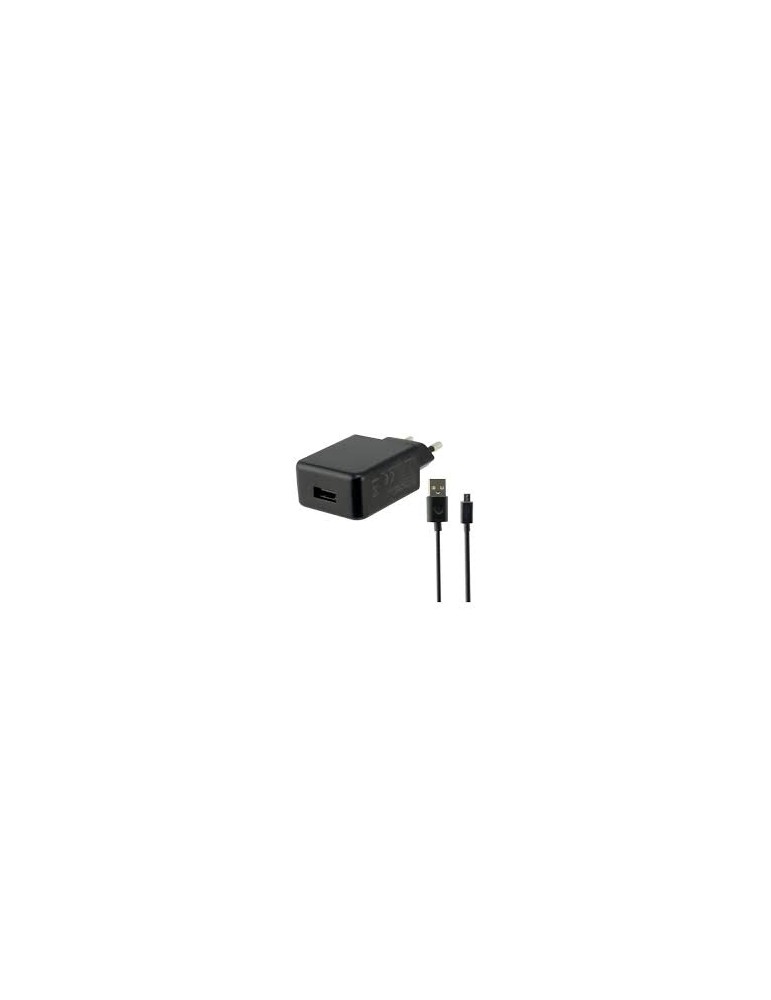 Ksix Chargeur USB 2A + Cable Micro USB Noir