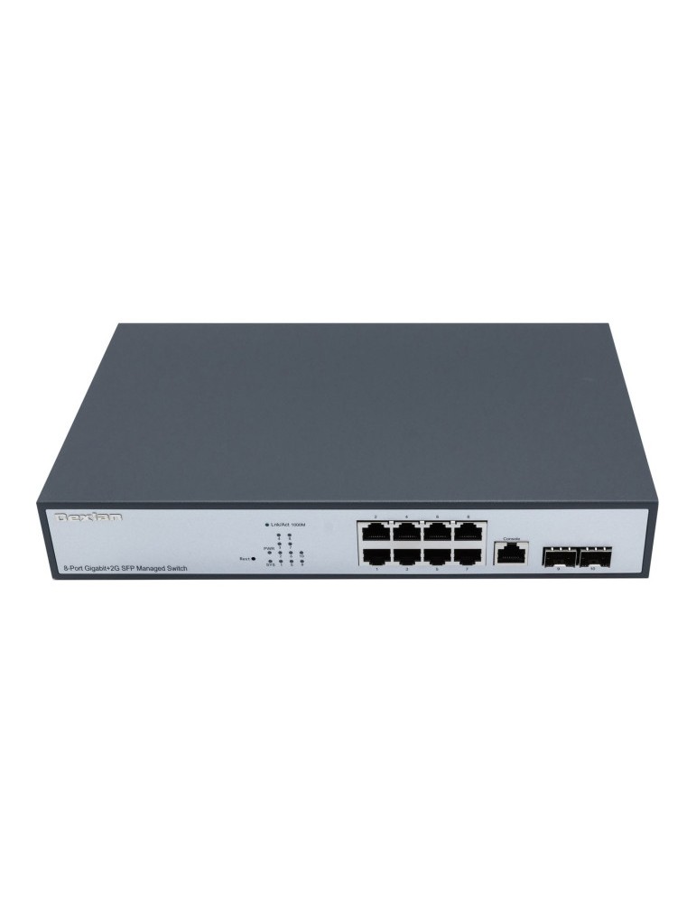DEXLAN Switch Manageable niveau 2 Rackable 19 8 ports Gigabit & 2 ports SFP