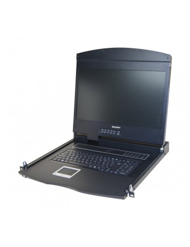 Dexlan console LCD courte 19" VGA/USB/PS2 pour baie 600mm