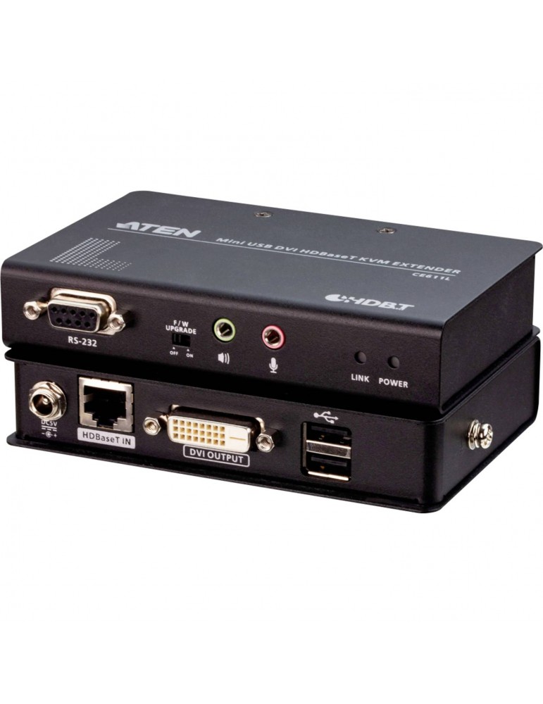 Mini système d'extension KVM USB DVI HDBaseT™ (1920 x 1200 à 100 m)