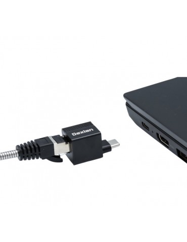 DEXLAN Adaptateur réseau UltraMini USB-C Thunderbolt 3 Gigabit Ethernet