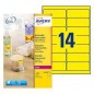 AVERY Pochette de 20 étiquettes autocollantes jaunes fluo (L6006-20)