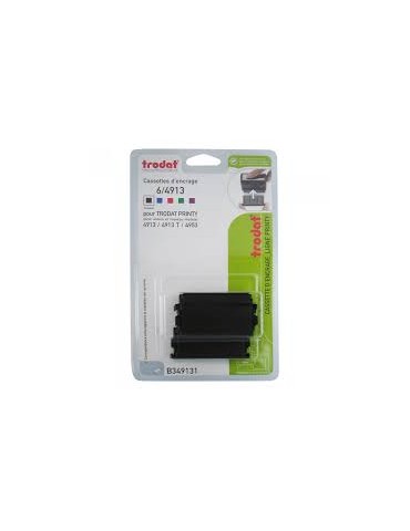 TRODAT Blister 3 recharges 6/53 pour appareils 5203/5253/5440 Noir