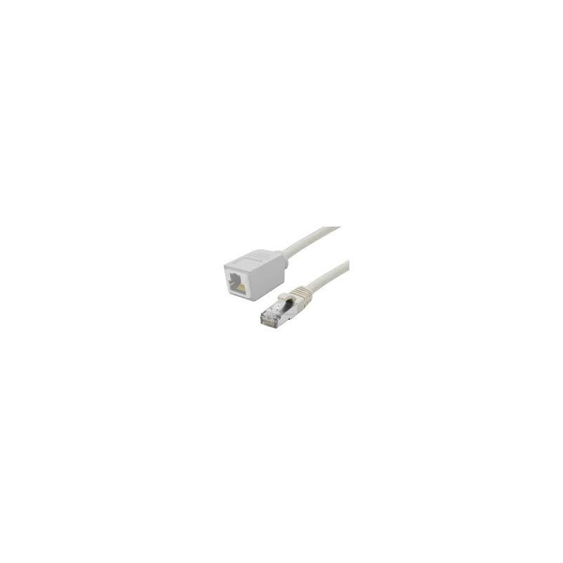 Rallonge cordon RJ45 catégorie 6A S/FTP LS0H snagless gris - 1 m