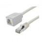 Rallonge cordon RJ45 catégorie 6A S/FTP LS0H snagless gris - 1 m