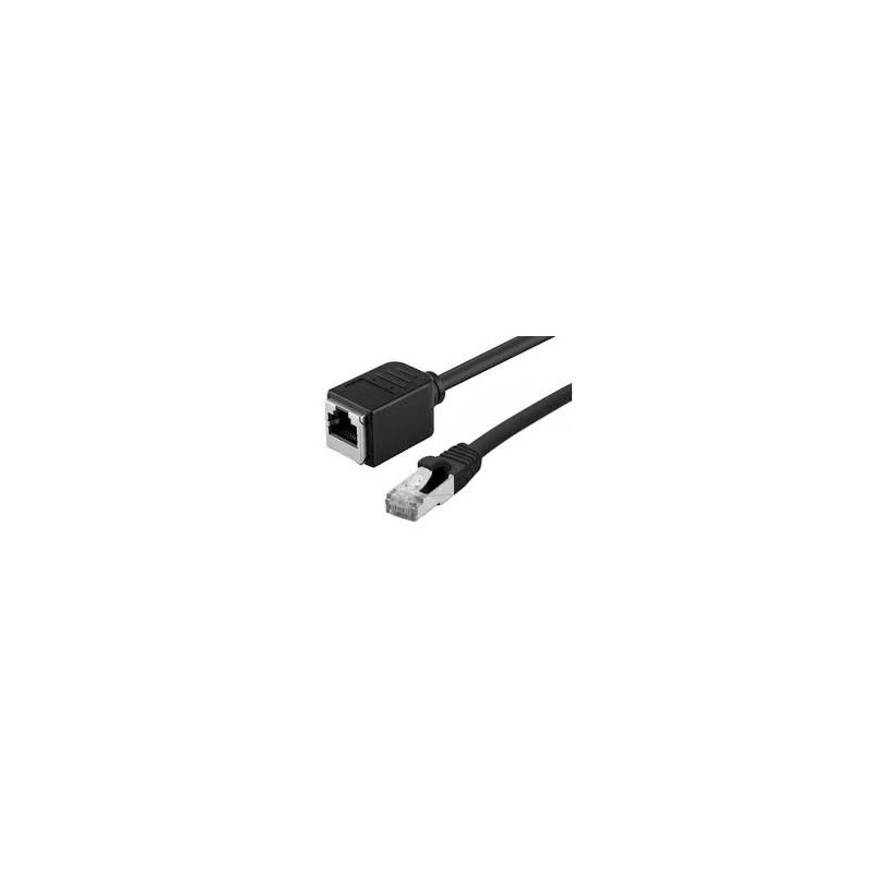 Rallonge cordon RJ45 catégorie 6A S/FTP LS0H snagless noir - 1 m