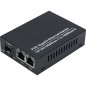 Convertisseur Gigabit - Fibre optique SFP 1000SX/LX - 2 x RJ45 PoE+ 30W max