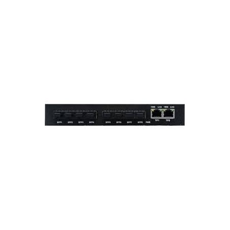 Etoile optique Switch Gigabit Ethernet 10 ports dont 8 ports fibre SFP et 2 RJ45