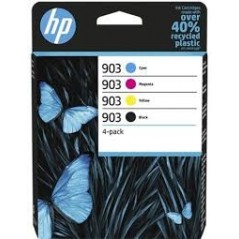 HP 903XL pack de 4 cartouches d'encre noire/cyan/magenta/jaune haute capacité